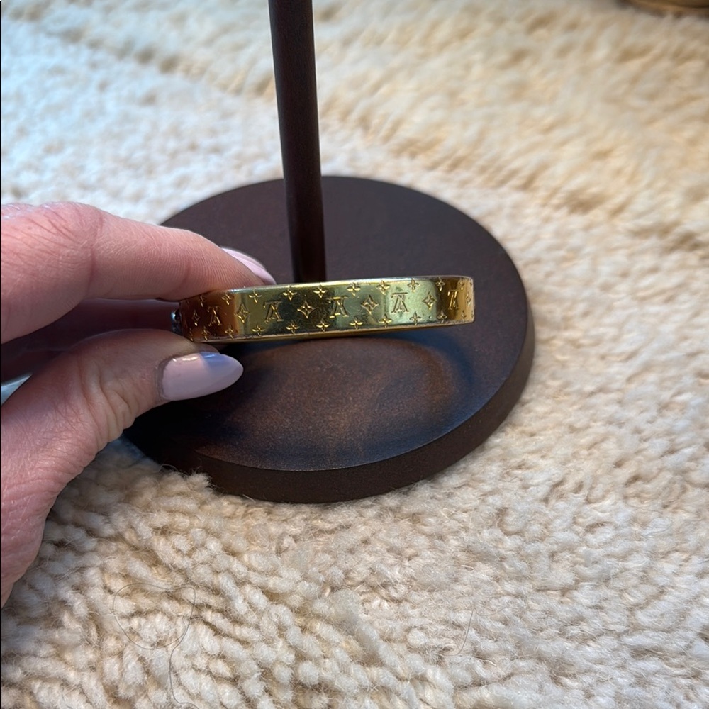 Louis Vuitton Gold Monogram Bangle